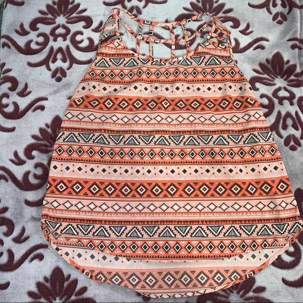 Orange patterned top